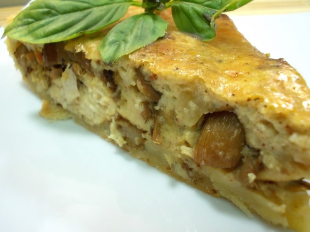 Рецепт открытого пирога из курицы с брокколи