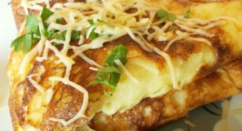 Омлет с сыром и зеленью