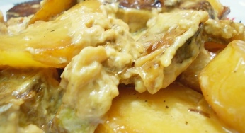 Кабачки с картофелем в сливках