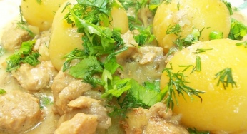 Жаркое из свинины с грибами