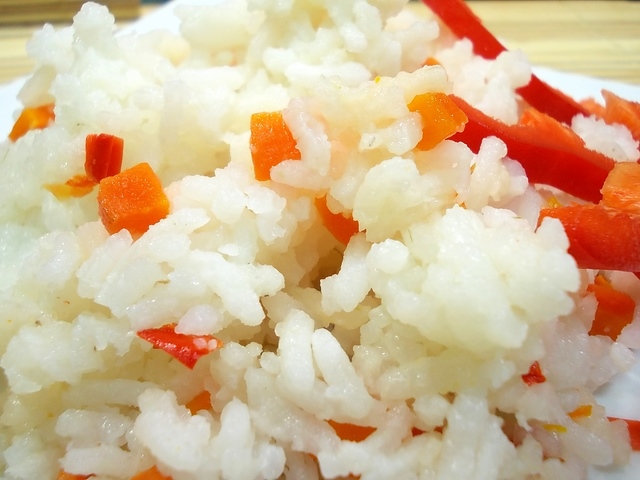 Рис с овощами на пару