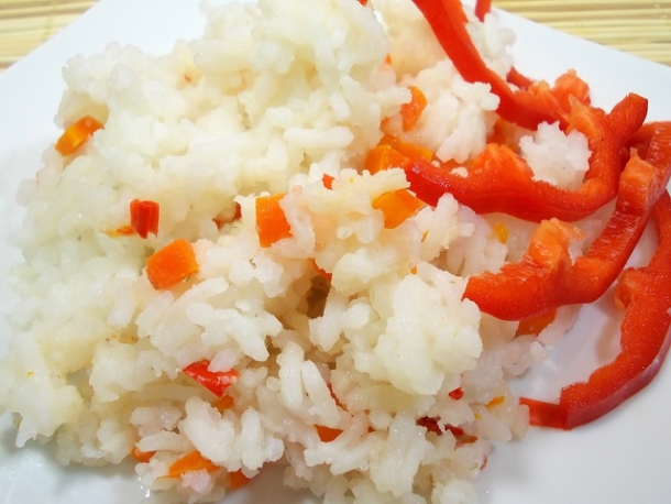 Рис с овощами на пару