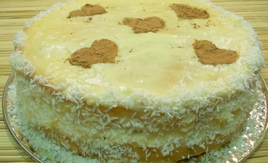 Торт бисквит с манным кремом